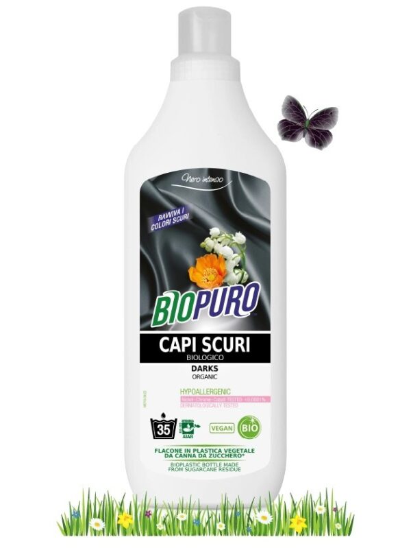 BIOPURO - Flüssigwaschmittel für dunkle Wäsche, 6x1 L