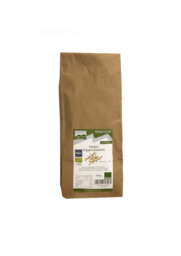 Dinkelpasta von Moser - Dinkel Suppennudeln hell 500g