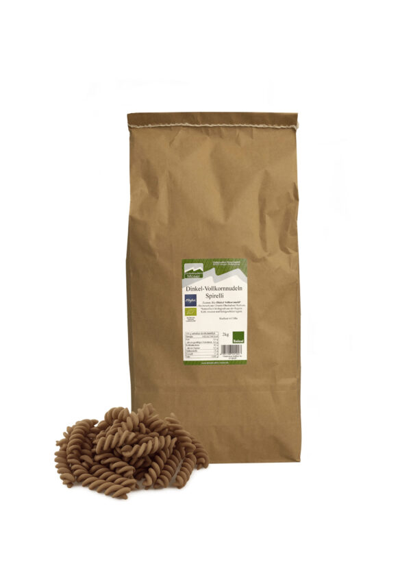 Dinkelpasta von Moser - Dinkel Spirelli Vollkorn 2kg